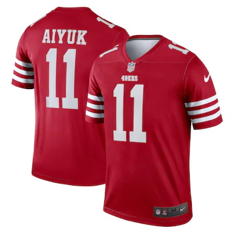 mens nike brandon aiyuk scarlet san francisco 49ers legend 